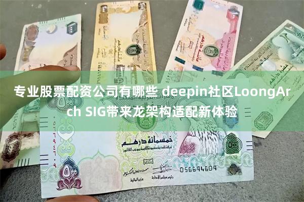 专业股票配资公司有哪些 deepin社区LoongArch SIG带来龙架构适配新体验